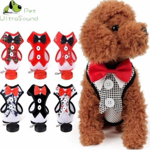 ULTRASOUND PET Cat Dog Collar Harness Leash Adjustable Nylon Soft Breathable Air Nylon Mesh Puppy Dog Pet Cat Harness Leash Set