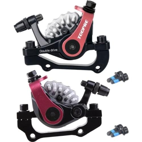 OOTDTY Aluminum Alloy Bicycle Dual Drive Front/Rear Disc Brake Mountain Road MTB Bike Mechanical Caliper Disc Brakes Cycling