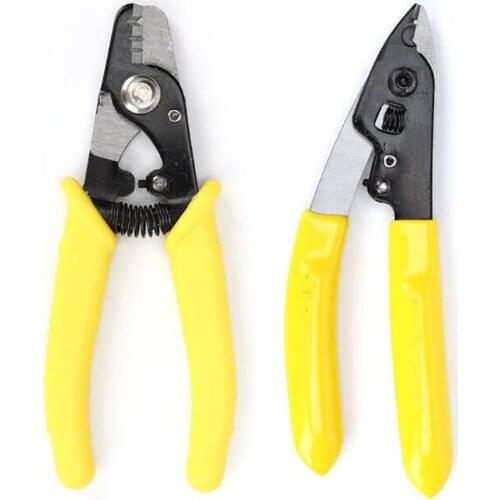 F11301T Miller Clamp Tri-Hole/Double Hole Fiber Optic Stripper 3 Hole/ 2 Hole Clamp Fiber Stripping Pliers Wire Stripper Tools