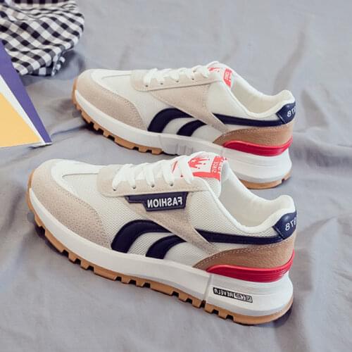 Red breathable flying woven womens shoes 2021 summer new Korean mesh sports shoes female ins student running 1983