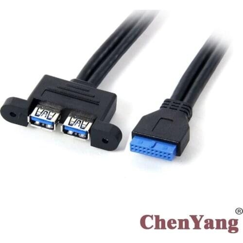 Zihan 2PORT USB 3.0 Panel Type Motherboard 20P Cable 50cm