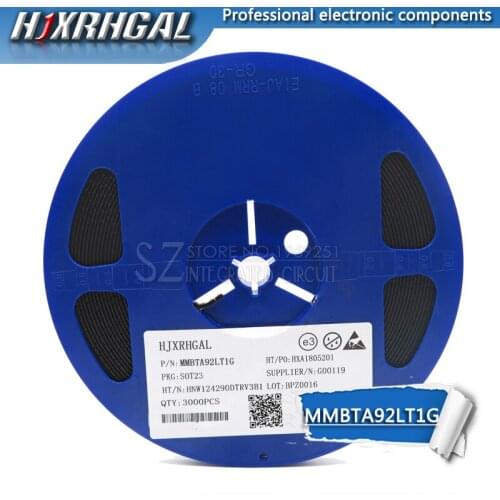 1Reel 3000pcs MMBTA92 SOT-23 1D MMBTA92LT1G High Voltage Transistors new and original hjxrhgal