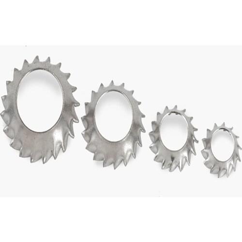 20pcs Stainless steel conical serrated lock washer DIN6798v external tooth funnel GB956.2