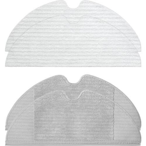 4Pcs Mop Cloth for Dreame F9 Robot Vacuum Cleaner Robotic Vacuum Cleaner for Home Cleaning Robot,White+Grey