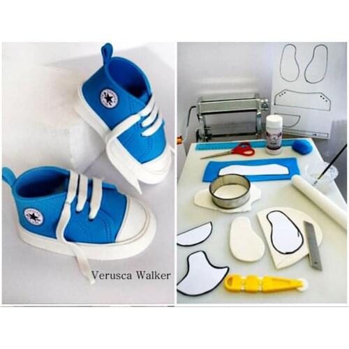 6Pcs Socce Theme Sport Shoes Football Trophy Biscuit Fondant Moulds Cake Chocolate Molds Cookie Cutter Cake Tool