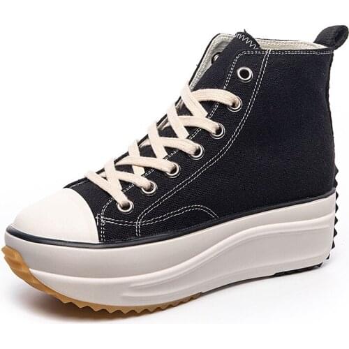 Brand Thick Women Canvas Shoes High Top Platform Women Running Shoes Winter Fur Solid Sneakers for Women Zapatillas Mujer