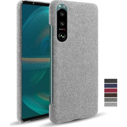 For Sony Xperia 5 10 1 III II XZ2 XZ4 XZ5 L4 Funda Luxury Cloth Texture Fitted Case For Sony X Peria 5 Plus 20 8 2 Xperia5 III