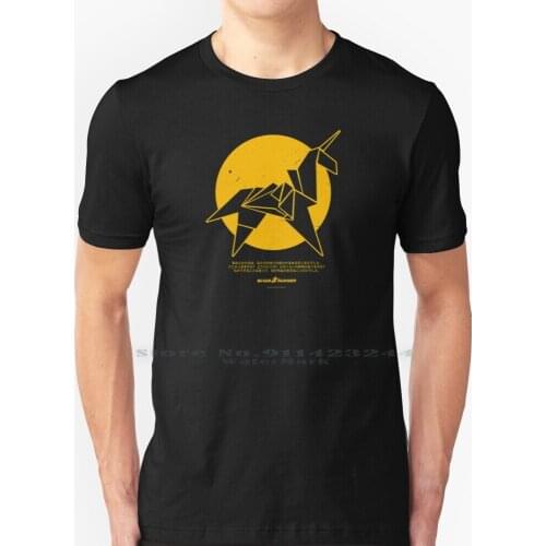 Blade Runner-Unicorn T Shirt 100% Pure Cotton Blade Runner Unicorn Sci Fi Classic Movies Cine Retro Future Minimal Grunge 80s