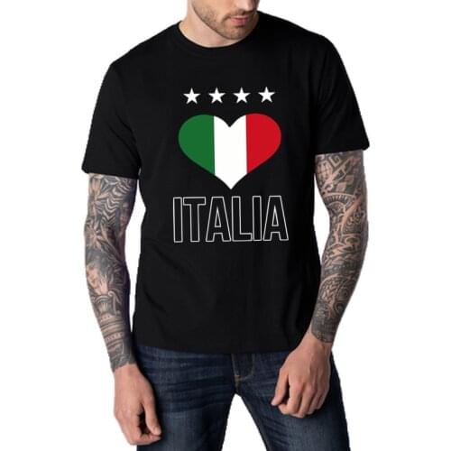Italy Champion Soccer Football Fansn Cotton Short Sleeve T-shirt I Love Italy Italian Men Women Streetwear Harajuku Summer Tops