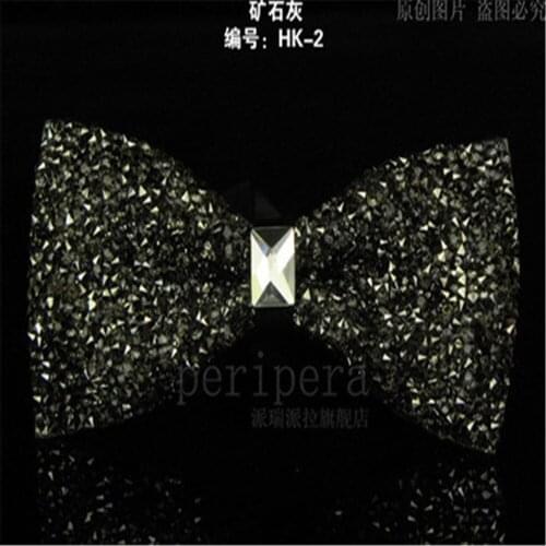 High-end luxury rhinestone bow tie, mens Bow Dress Korea edition sharp star Diamond Bow Tie HK