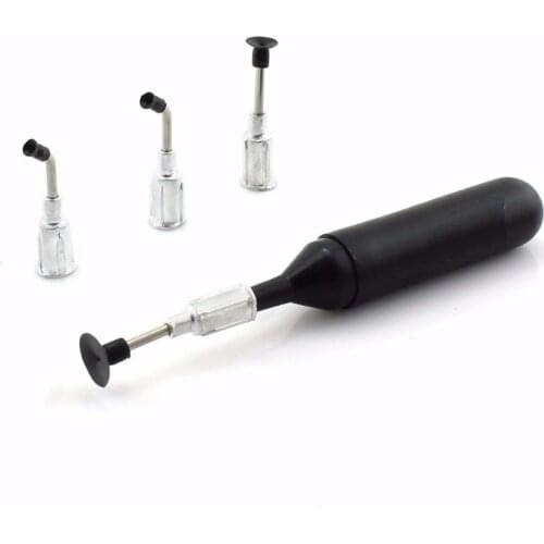 IC SMD Vacuum Sucking Pen Sucker Pick Up Hand + 4 Suction Headers MT-668