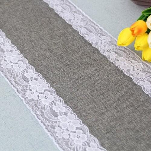 Lace Tablecloth Placemat Linen Table Runner Table Cloth for Home Wedding Christmas Party Table Flag Decor
