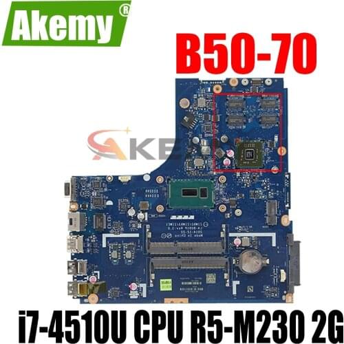 LA-B091P Motherboard For Lenovo B50-70 N50-70 B50-80 Motherboard i7-4510U CPU R5-M230 2G LA-B091P Rev: 1 Motherboard Test