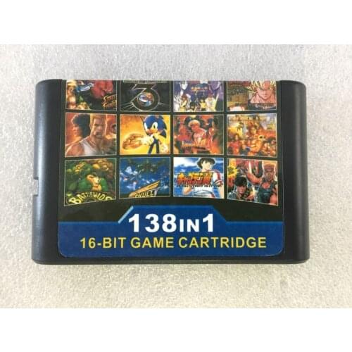 The Best 138 in 1 Game Cartridge 16 bit MD Game Card For Sega Mega Drive for original console and Miscellaneous