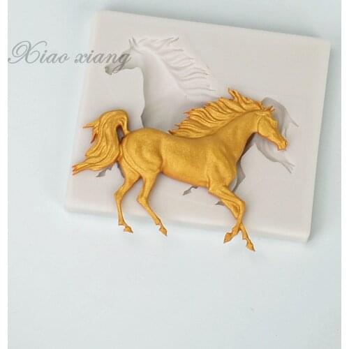 Luyou 1pc 3D Silicone Mold Horse Resin Chocolate Fondant Molds Sugarcraft Cake Decorating Tools Cake Moulds FM1693