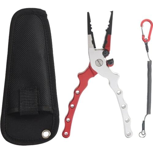 Fishing Grip Fishing Pliers Set Fishing Tackle Hook Recover Cutter Line Split Ring High Quality Fishing Tool Hot Aluminum Alloy
