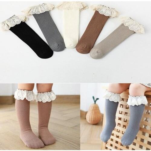 New Baby Girls socks Long Socks Kids Knee Lengths Soft Cotton baby Socks Kids 0-8 Years Knee High Socks