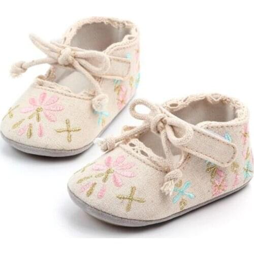 New Lovely Flower Baby Shoes Infants Girls Soft Sole First Walkers Anti-slip Newborn Girls Princess Shoes