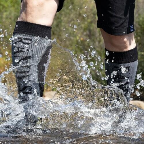 RANDY SUN Waterproof Socks Men&Women Hiking Camping Running Socks Anti Slip Soccer Socks Camping Length Socks Go Fishing Socks