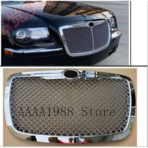 Honeycomb Front Chromed Grille Grill Overlay Trim For Chrysler 300C 2005 2006 2007 2008 2009 2010