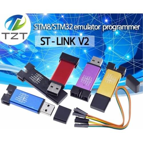 ST LINK Stlink ST-Link V2 Mini STM8 STM32 Simulator Download Programmer Programming With Cover DuPont Cable ST Link V2