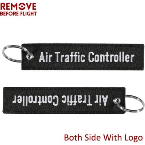 Remove Before Flight Key Ring Embroidery Air Traffic Controller Key Chain for Aviation Keychain Gifts OEM Fashion Jewelry
