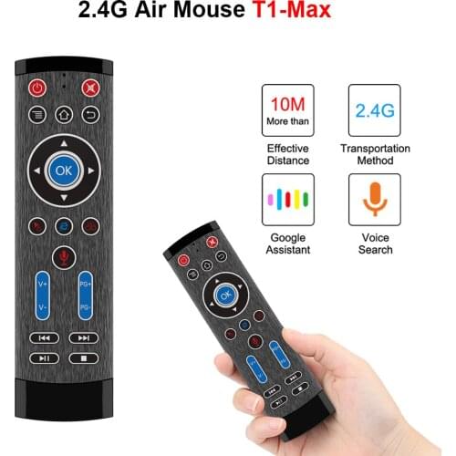 T1 Max Smart Remote Control 2.4G Wireless Air Mouse Gyro Gyroscope Voice Control 22/29 Keys Mini Keyboard for Android MAC TV Box