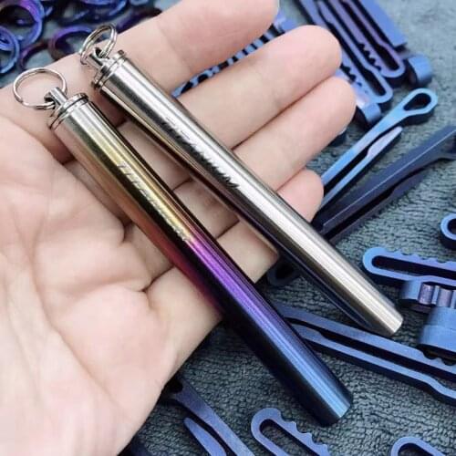 Portable Titanium Alloy Waterproof Bottles Titanium Toothpick Seal Bottle EDC Outdoor Tool Toothpick Holder