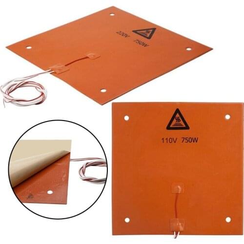 High Quality 110V/220V 1400W Silicone Heater Mat Pad For 3D Printer Heated Bed Heating High Performance Heating Pad Tool Parts