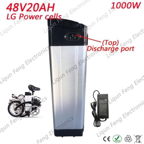 Top Discharge 48V 1000W Battery 48V 20AH Electric Bike Battery 48V 20AH Lithium Battery Pack use LG Cell with 30A BMS + Charger