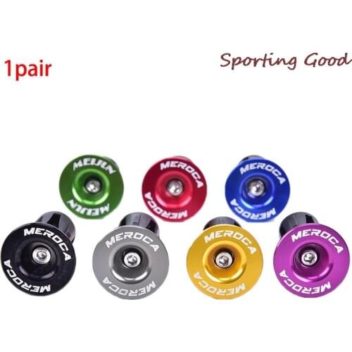 2Pcs Bike Lightweight Bar End Plugs Aluminum Road Bicycle Grip Anti-slip Firm Handlebar Caps Accessory Bike Bar End Plugs