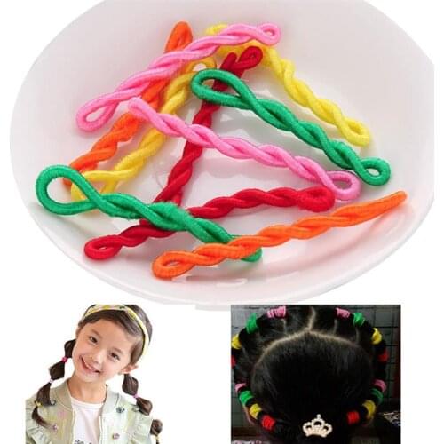 100Pcs/Set Ponytail Holders Fashion Seamless Hair Ties Hair Elastics Hair Ropes For Kids Women Girls Hair Accessories