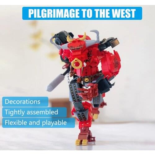 2021 Chinese Classics Fairy story Journey to the West Bull Demon King Zhu Ba jie Model Building Blocks Toys Kids Christmas Gifts