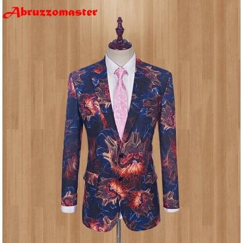 2020 Man Blazers Stage Clothing Slim Fit Groom Tuxedos Men Suits Terno Masculino Men Wedding Suits For Men Jcaket 1P
