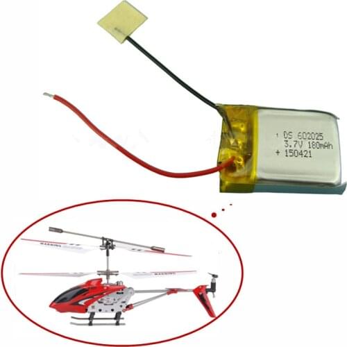 4pcs 3.7v 180mah lipo battery For Syma S107 S107G S105G S108 S108G S107N S026 S026G S111G Helicopter Spare Parts