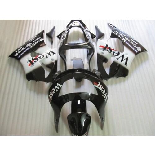 ABS Fairing kit for Kawasaki ZX 6R 1998 1999 white black West fairings set NINJA zx6r 98 99 aftermarket AS24