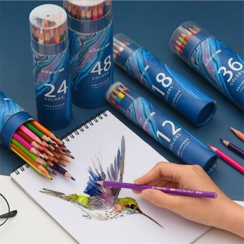 Watercolor Pencil 12/24/36/48 Colors Stationery Student Pencils For School Stationery Colour Pencils For Drawing Office