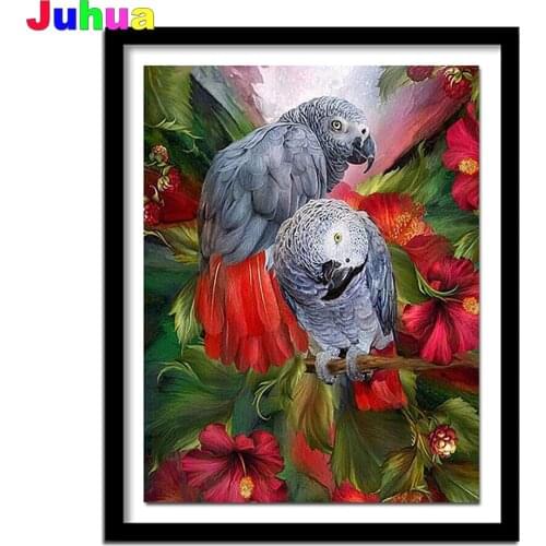 Full Sqaure/Round drill Parrot diamond Painting 5D DIY bird diamond embroidery mosaic Home Decor Gift drop shipping