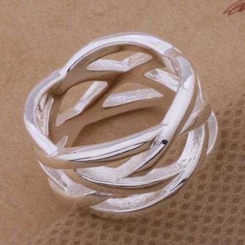 AR234 Fashion Jewelry Silver Color Gifts Popular Rings For Women Net /aksajbza Bbkajsra