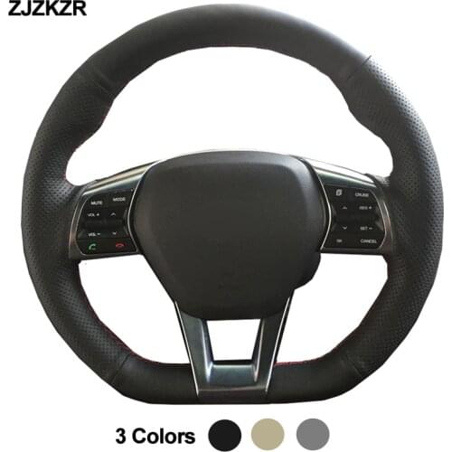 Car Auto Steering-Wheel Cover For Hyundai Sonata 9 2015 2016 2017 2018 2019 (3-Spoke) Stuurhoes Funda Volante Car Accessories