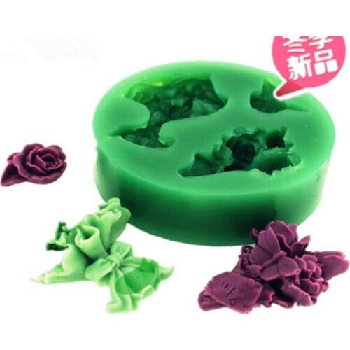 Free shipping Rose/butterfly/bow Modelling fondant silicon mold chocolate cake decoration silicone mold silicone mold
