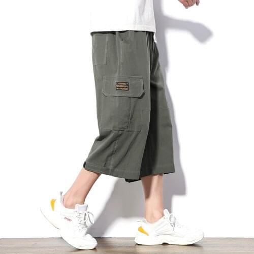 Cargo Shorts Men Khaki Black Grey Cotton Clothing Mens Solid color Ropa Plus Size 5XL Casual Male Extra Large Summer Short