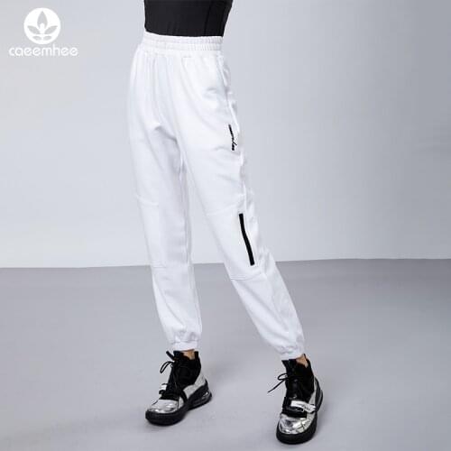 Naked Feel Fabric Workout Sport Joggers Pants Women Waist Elastic Band Waist Fitness Running Sweatpants with Two Side Pocket