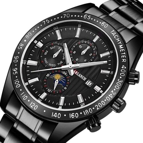 Brand Luxury Sport Watches for Men Stainless Steel Strap Relogio Masculino Man Leisure Calendar Quartz Watch Waterproof Watch