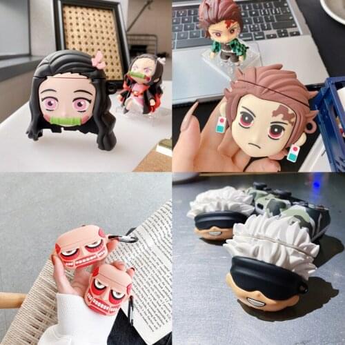 Apple Airpods Pro Headphone Case 1 2 Airpods Anime Cartoon Attack Horror Giant Silicone Soft Headphone Case airpod pro case
