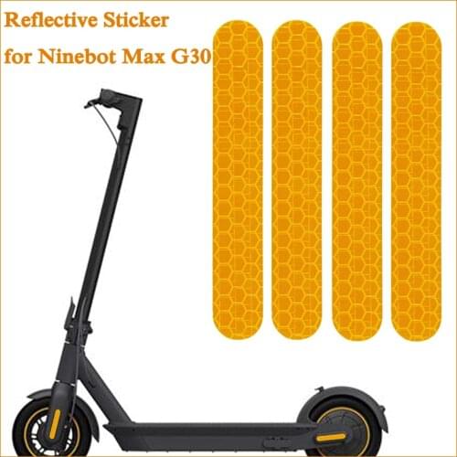 Front Rear Wheel Cover Case Shell Reflective Sticker for Ninebot Max G30 Electric Scooter Warning Dustproof Reflective Sticker