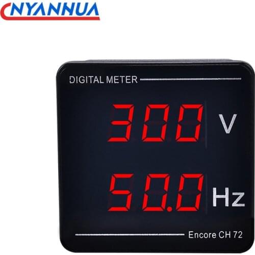 72*72mm Hertz Digital AC Voltage Power Frequency Combination Meter Embedded Voltmeter AC 50-500V 10.0-99.9Hz