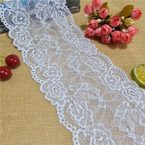E2744 14CM stretch mesh spandex Ivorian stretch lace decorative traditional clothing close-fitting Hijab