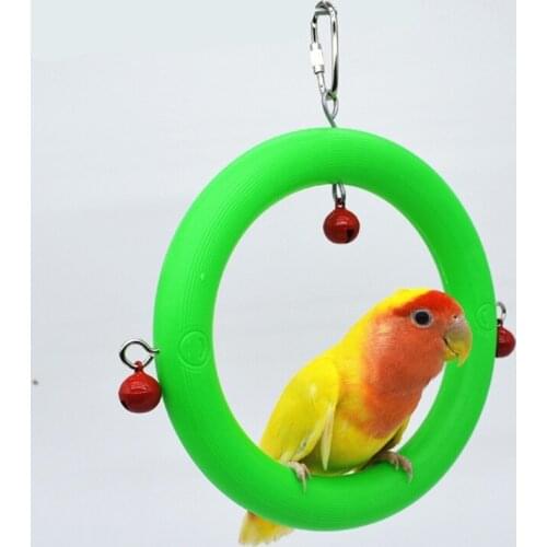 Bird Swing Toys Parrot Chewing Hanging Perches with Bells Pet Birds Cage Toy for Small Parakeets Lovebirds Cockatiel Bird Supply