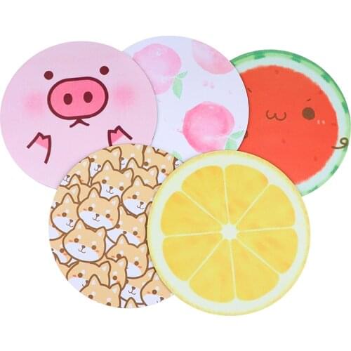 Circular Mouse Pad Silicone Mousepad Lemon/Peach/Watermelon/Piggy Mouse Pad Gamer Gaming Mouse Pad Desk Mat